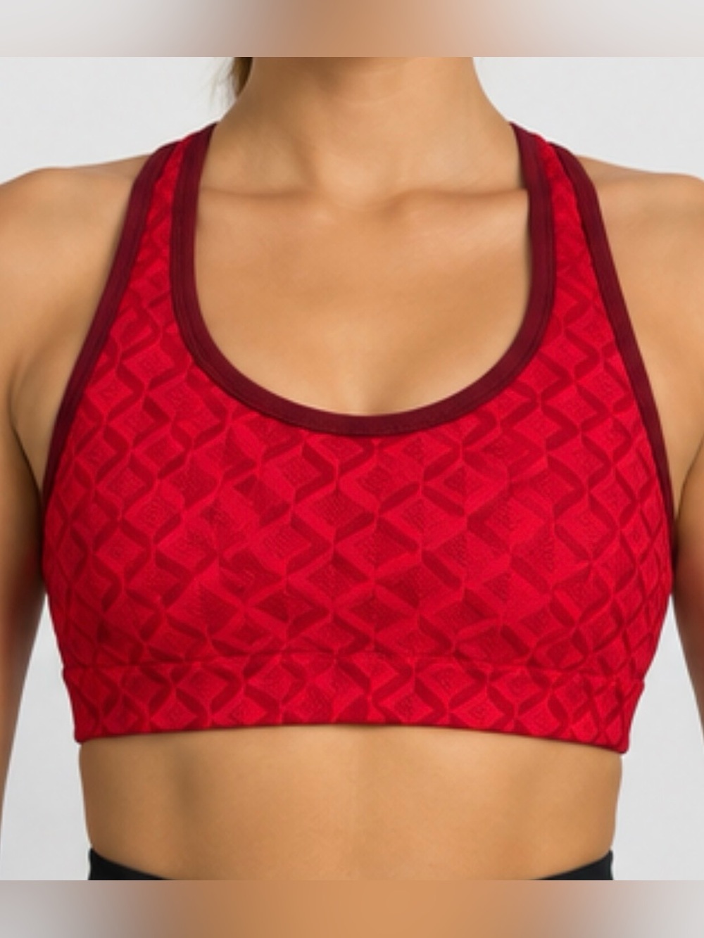 ❤️ Lululemon Red Geometric Racerback Sports Bra – Size Small/Medium – NWT